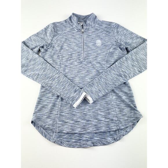 Zero Restriction Golf 1/4 Zip Pullover Shirt Jacket Small Blue Gray Women’s Logo - Picture 1 of 11
